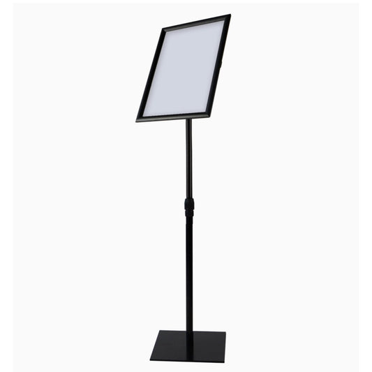 Ajustable steel poster stand