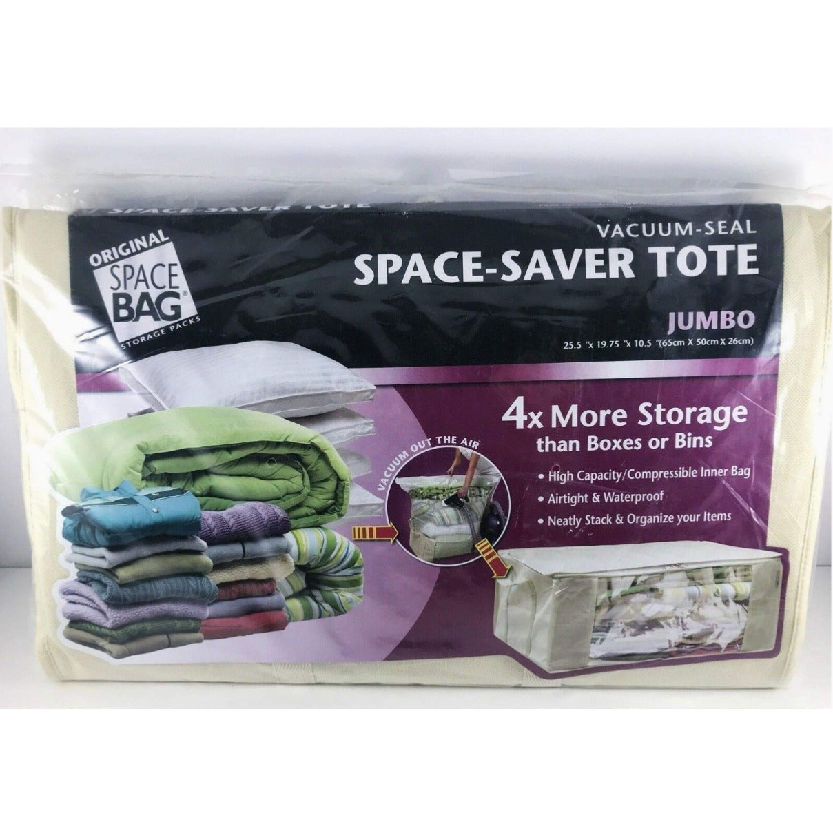 Space Bag Vacuum Seal Storage Bag Tote